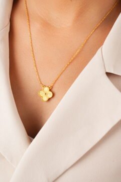 Fortune Bloom (Gold) – 925 Sterling Silver Necklace