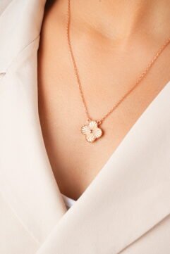 Fortune Bloom (Rose Gold) – 925 Sterling Silver Necklace