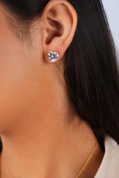 Celestial Heart (Gold) – 925 Sterling Silver Earrings