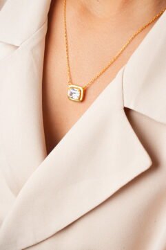 Contour Radiance (Gold) – 925 Sterling Silver Necklace