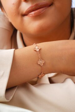 Fortune Bloom (Rose Gold) – 925 Sterling Silver Bracelet  