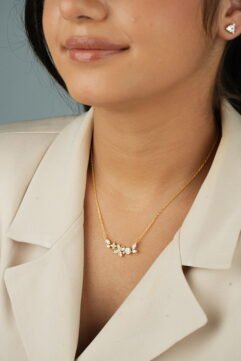 Petal Whisper (Gold) – 925 Sterling Silver Necklace