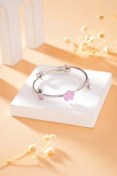 Tropic Bloom – 925 Sterling Silver Bangle