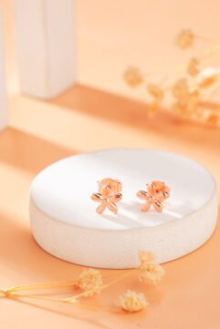 Tiny Daisy Studs (Rose Gold) – 925 Sterling Silver Earrings