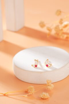 Dreamy Moonbeam (Gold) – 925 Sterling Silver Earrings